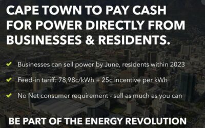 City can now pay cash for power fed into the local electricity grid